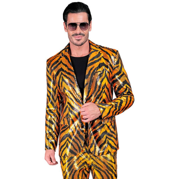 Chaqueta de Tigre con Lentejuelas para Adulto