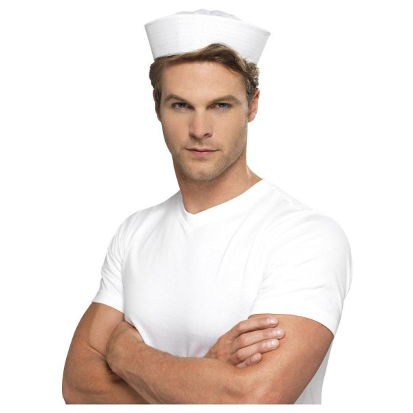 Gorro de Marinero de EEUU de color Blanco para Adulto