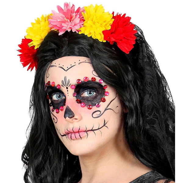 Gema Facial de Catrina del Día de los Muertos Mexicano
