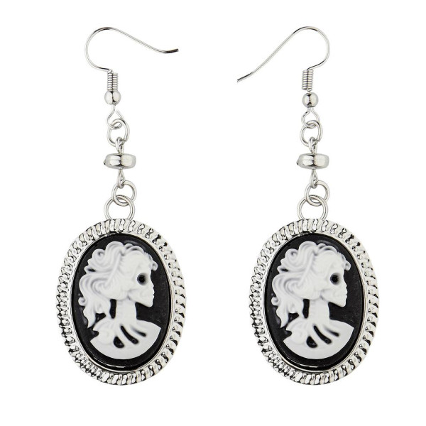 Pendientes de Cameo Calavera para Adulto