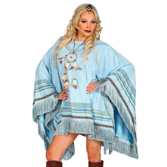 Poncho de color Azul para Adulto