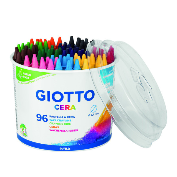 Cera 96 Unidades en 12 Colores Marca Giotto