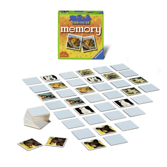 Juego Clásico de Mesa Memory Junior con Imágenes de Animales