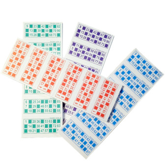 Pack de 300 Hojas para Bingo Varios Colores