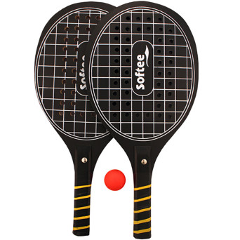 Juego de 2 Palas de Madera con Pelota para Playa
