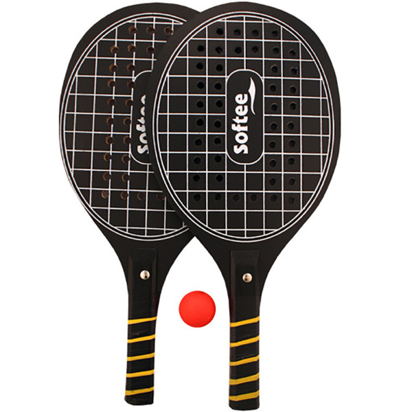 Juego de 2 Palas de Madera con Pelota para Playa