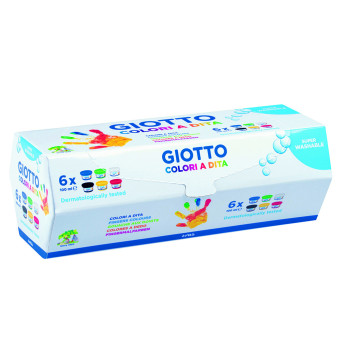 Pintura para Dedos 6 Unidades de 100 Mililitros Marca Giotto