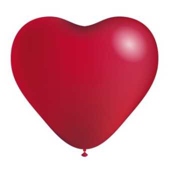 Globo Látex de Corazón 100 Unidades R10 de 25 Centímetros acabado Mate 100% Biodegradable de Balloonia