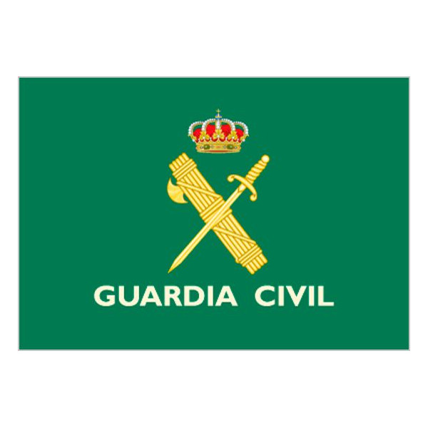 Bandera de Guardia Civil de 90 x 150 Centímetros de Poliéster para Interior