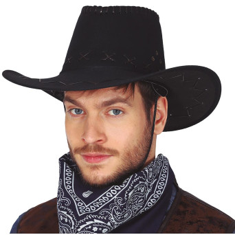 Sombrero de Vaquero de color Negro para Adulto