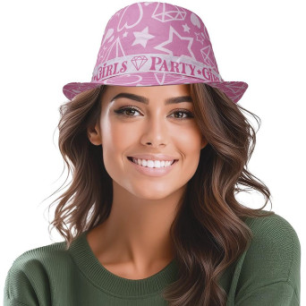 Sombrero de Party Girls de color Rosa para Adulto