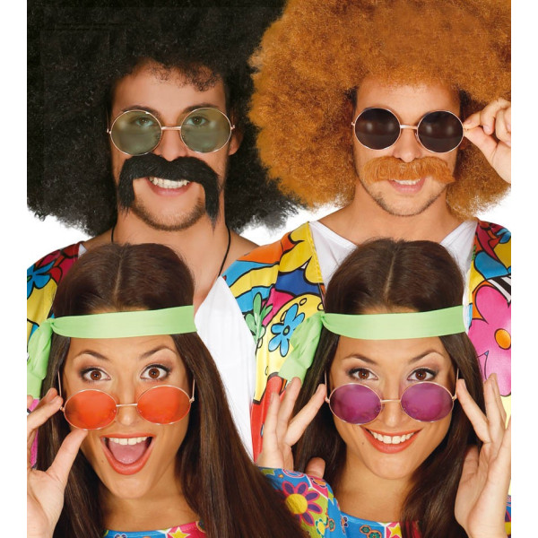 Gafas de Hippie Varios Colores para Adulto