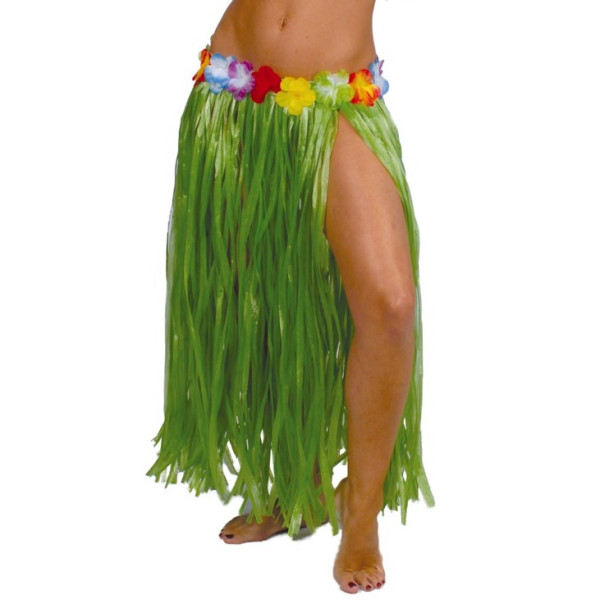 Falda Hawaiana de 75 Centímetros de color Verde para Adulto