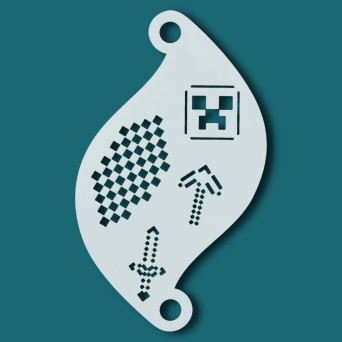 Plantilla de Minecraft para Pintacaras de Superstar