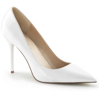 Zapato Classique-20 de color Blanco de Pleaser para Adulto