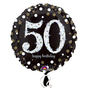 Globo Foil de 50 Happy Birthday de 45 Centímetros