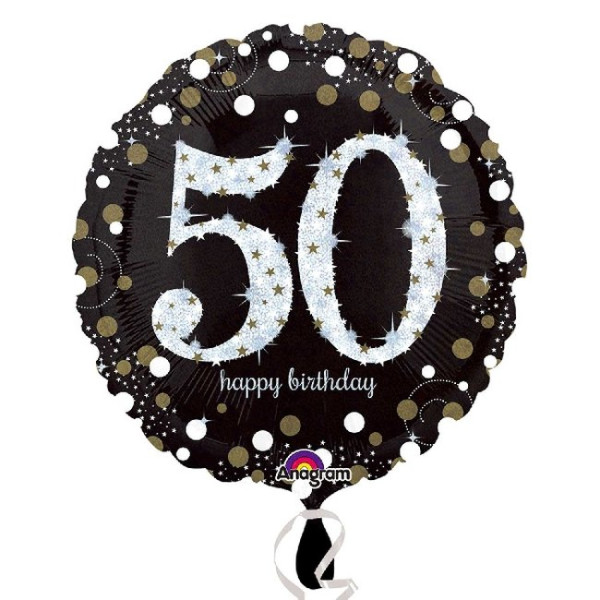 Globo Foil de 50 Happy Birthday de 45 Centímetros
