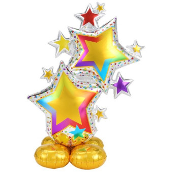 Globo Airloonz de Estrellas Colores de 86 x 149 Centímetros