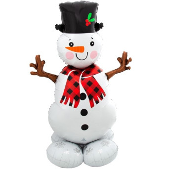 Globo Airloonz de Muñeco de Nieve de 88 x 139 Centímetros