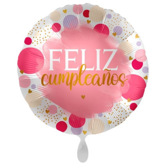 Globo Foil de Feliz Cumpleaños Rosa de 43 Centímetros