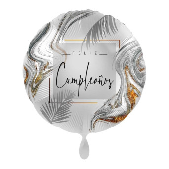 Globo Foil de Feliz Cumpleaños Silver de 43 Centímetros