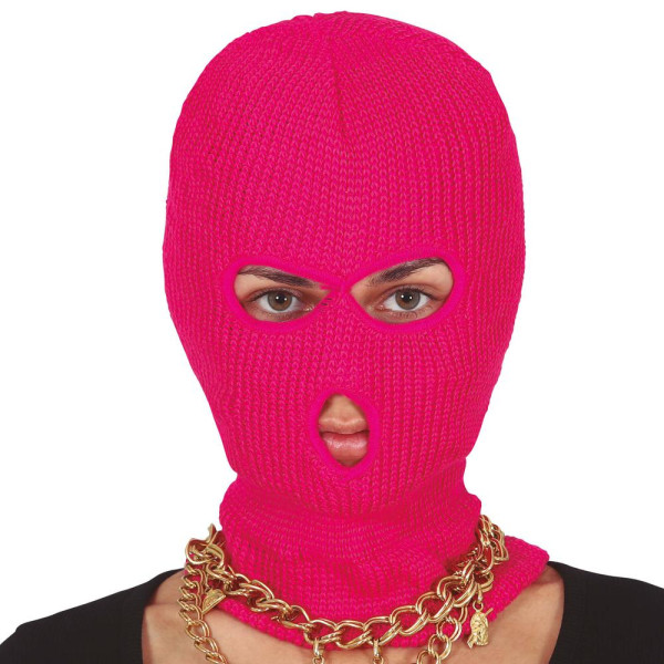 Pasamontañas de color Fucsia Neón para Adulto