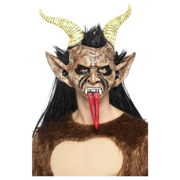 Máscara de Demonio de Navidad Krampus para Adulto