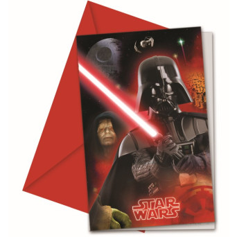 Invitación de Star Wars 6 Unidades