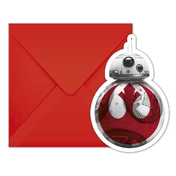 Invitación de Star Wars Ultimo Jedi 6 Unidades