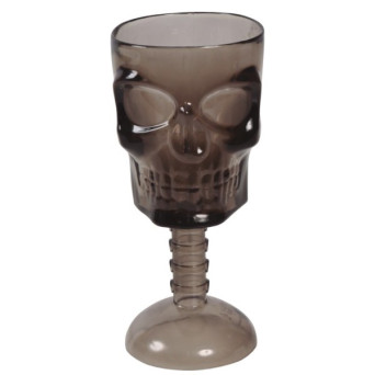 Copa de Calavera de 19 Centímetros de color Negro Transparente
