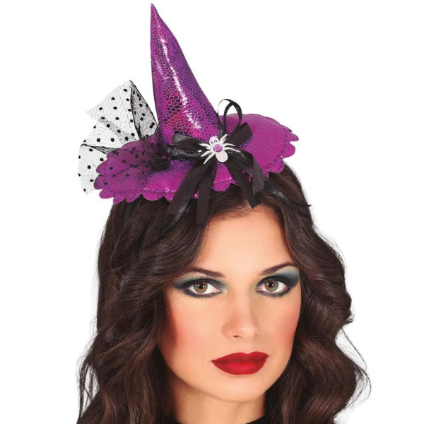 Mini Sombrero de Bruja de color Lila