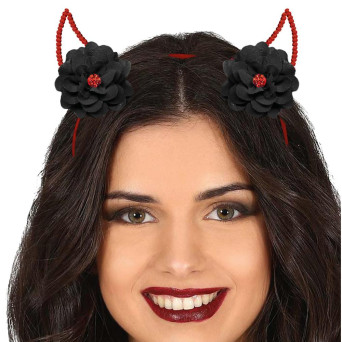 Diadema de Cuernos con Flores