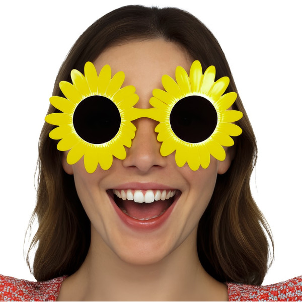 Gafas de Margarita de color Amarillo para Adulto
