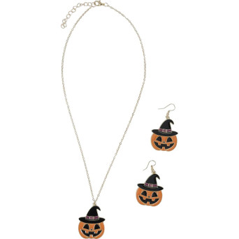 Set de Pendientes y Collar de Calabaza