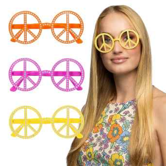 Gafas de Hippie Blossom Varios Colores para Adulto