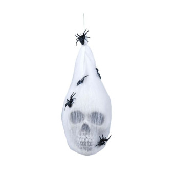 Bolsa de Telaraña de 25 Centímetros con Calavera