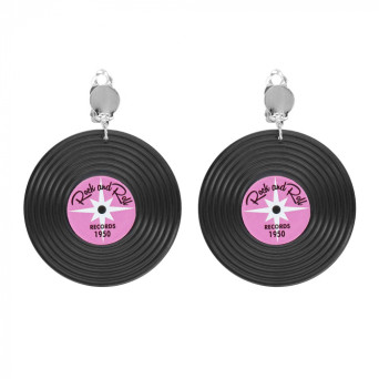 Pendientes de Disco Rock and Roll