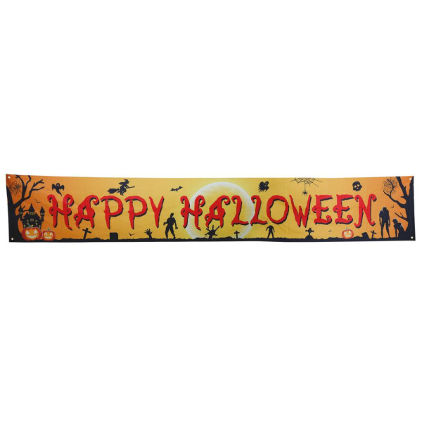 Banner de Happy Halloween de 290 x 50 Centímetros