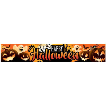 Banner de Happy Halloween de 290 x 50 Centímetros