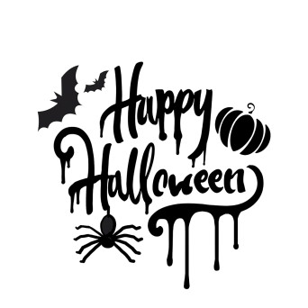 Plantilla de Happy Halloween de 25 Centímetros para Decorar Pasteles