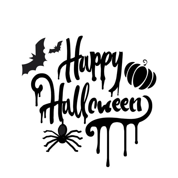 Plantilla de Happy Halloween de 25 Centímetros para Decorar Pasteles