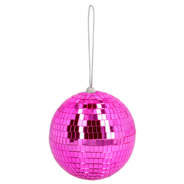 Bola de Disco de 15 Centímetros de color Fucsia