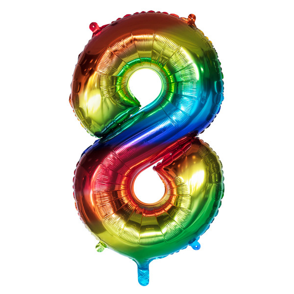 Globo Numero 8 de 86 Centímetros Rainbow