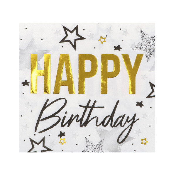 Servilleta de Happy Birthday 20 Unidades de 33 x 33 Centímetros