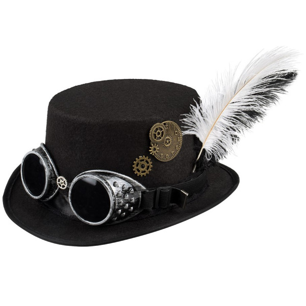 Sombrero de Steampunk con Gafas para Adulto