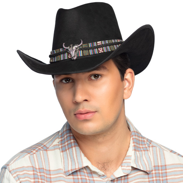 Sombrero de Vaquero Django de color Negro para Adulto