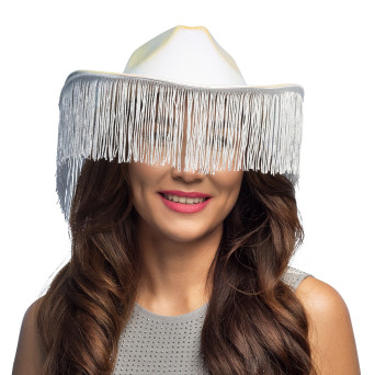 Sombrero de Vaquero Fabuloso de color Blanco para Adulto
