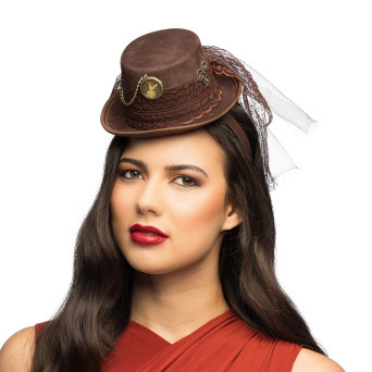 Mini Sombrero de Steampunk Deluxe para Adulto