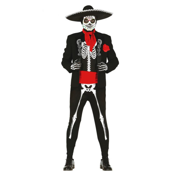 Disfraz de Esqueleto del Día de los Muertos Mexicano para Adulto