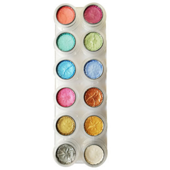 Paleta de Maquillaje al Agua Brillante P12 de 2,5 Mililitros de Grimas